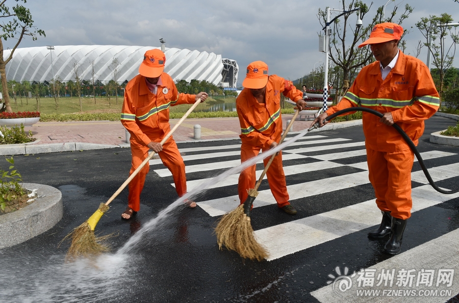 福州6000余名環衛工為城市清潔護航　助力青運會