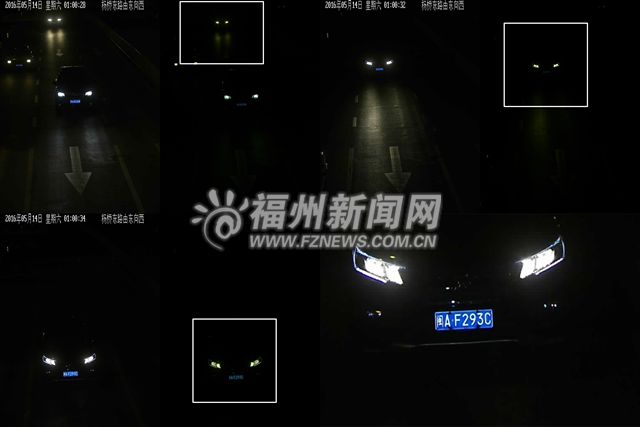 福州警方曝光150輛加塞壓線車輛 10輛車濫用遠(yuǎn)光燈被罰