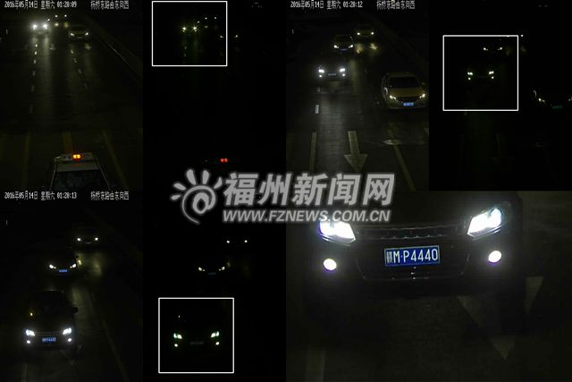 福州警方曝光150輛加塞壓線車輛 10輛車濫用遠(yuǎn)光燈被罰